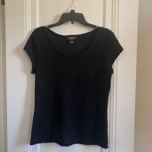 Black Liz Claiborne short sleeve blouse